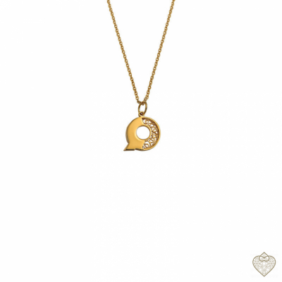 Filigree Necklace Saudade - Letter Q 1