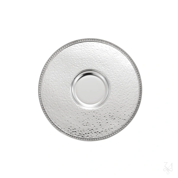 Kiddush Plate Hammered with Impero Border - D.-15cm 2