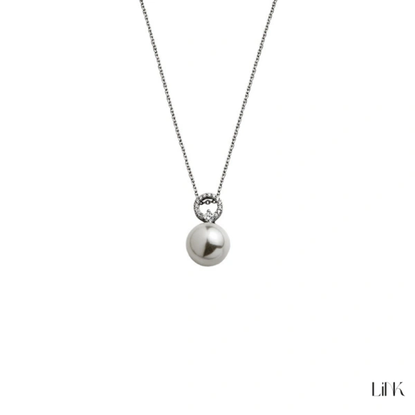 COLLAR CON CIRCONIA Y PERLA 1