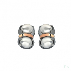 Earrings FA Marcasite - Pearl 1