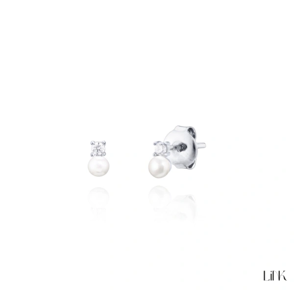 PENDIENTES LINK C/ PERLAS + CIRCONIAS 1