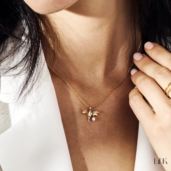 Necklace Link Golden - Damselfly 5