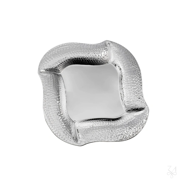 STERLING SILVER RELIGIOUS SQUARE VENEZIA KIDDUSH PLATE hamm 1
