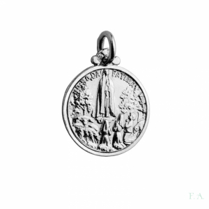 MEDALLA EN PLATA RED. - N. SRA FATIMA 1.5CM 1