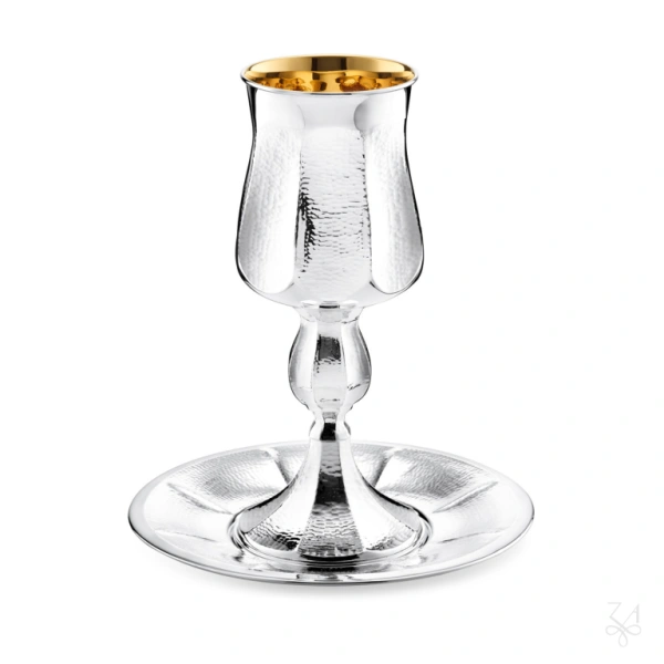 STERLING SILVER ELIJAH CUP AND PLATE ZURICH SET 1