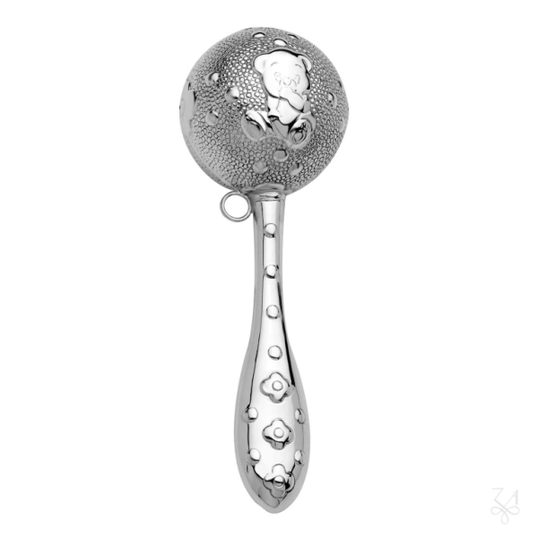 SONAJERO EN PLATA TRINITY - BOLA CON OSO 1