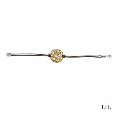 PULSERA PLATA 925/ORO9K- 4CIRCONITAS - MEL 1