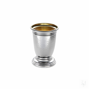 STERLING SILVER  CUP BL HAMMERED GOLD INSIDE 1