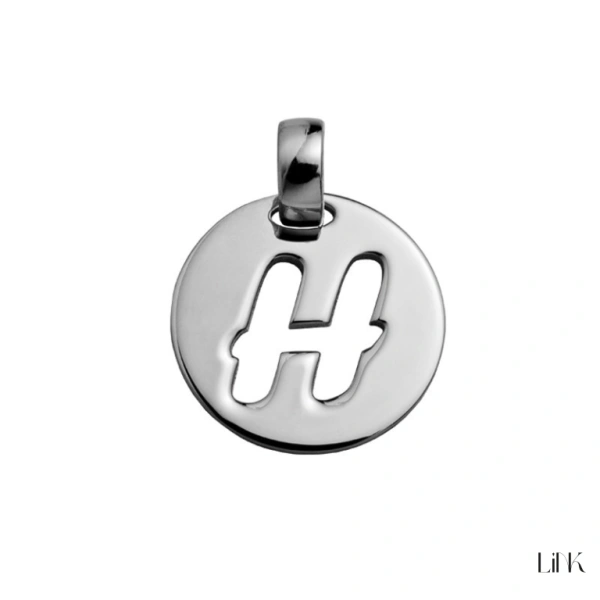 Medalha Passion Letra H 1