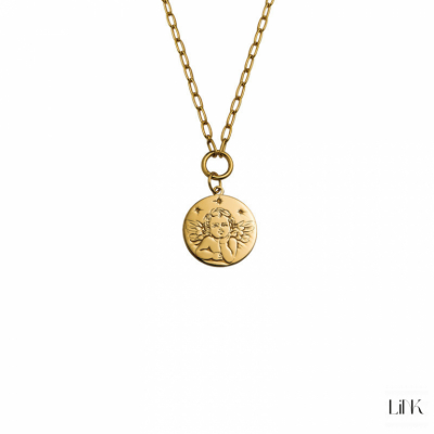 Necklace Link Misty Style Golden - Angel 1