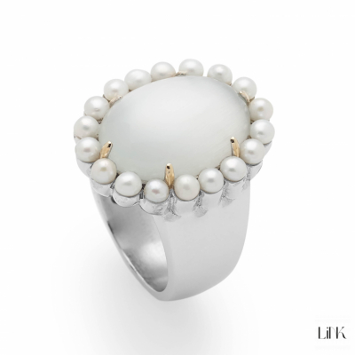 ANILLO EN PLATA925 Y ORO9K - LEONOR 1