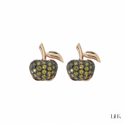 PENDIENTES PLATA925 Y ORO9K -52 CIRCONITAS- 1.5CM - TENTAÇÃO 1