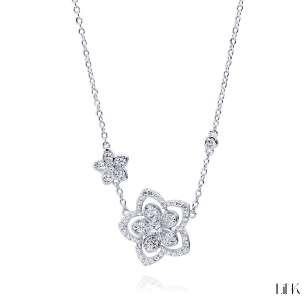 Colar FA com Zircónias - Flores 1