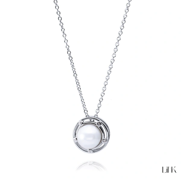 COLLAR CON CIRCONIAS Y PERLA 1