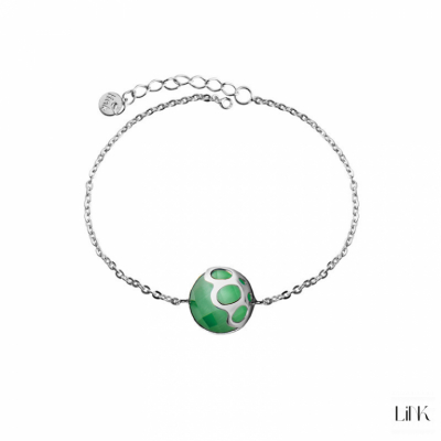 PULSERA EN PLATA C/ PIEDRA VERDE 1