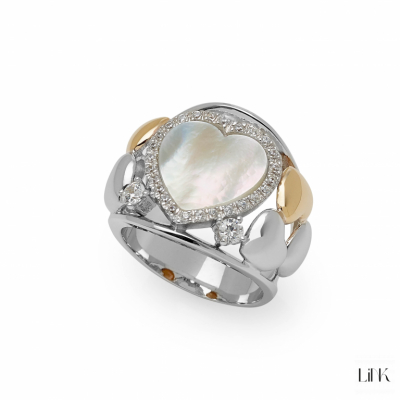 ANILLO EN PLATA 925 Y ORO 9KL - JULIETA 1