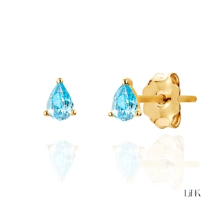 PENDIENTES LINK CIRCONIA CELESTE 1