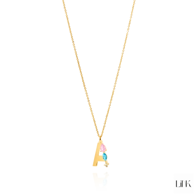 Necklace LINK - Letter A 2