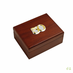 CAJA MADERA 14X11X6 C/ APLICACION  - 50 ANIVERSARIO 1