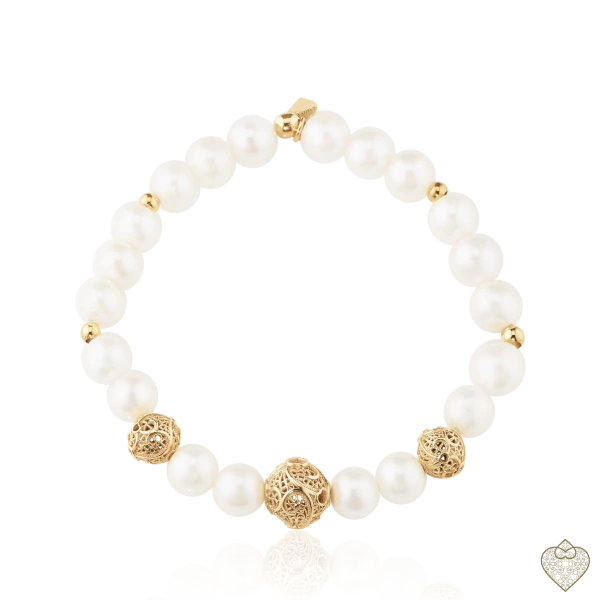 Pulseira Contas Perolas 2
