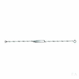 PULSERA EN PLATA C/ CHAPA CADENA 0.40 1