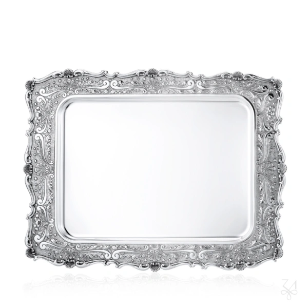 STERLING SILVER TRAY RECTANGULAR 51X40 CM 2