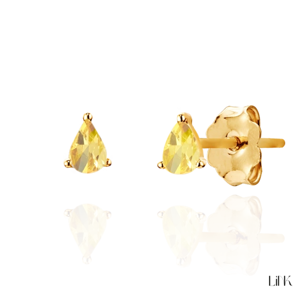 PENDIENTES LINK CIRCONIA AMARILLO 2