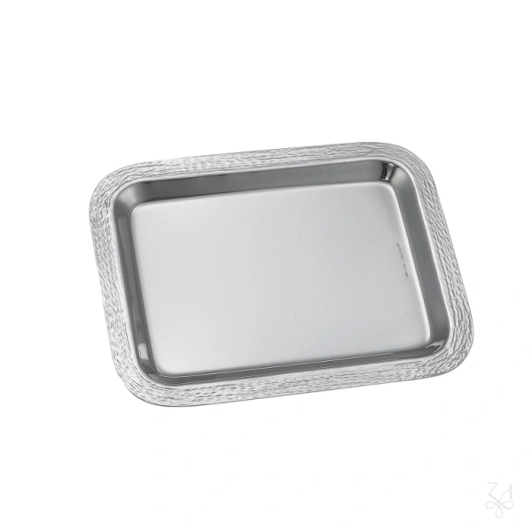 STERLING SILVER RECTANGULAR HAMMERED FLAP 16X20 CM 1