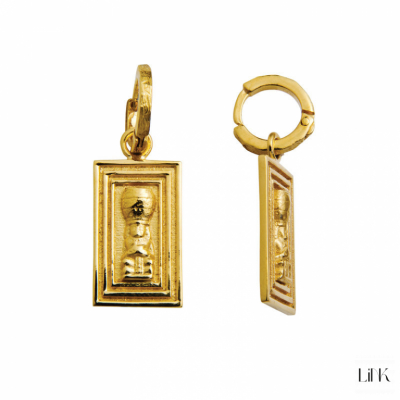 PENDIENTES LINK WORLD ENERGY STYLE DIOS INCA- DORADO 1