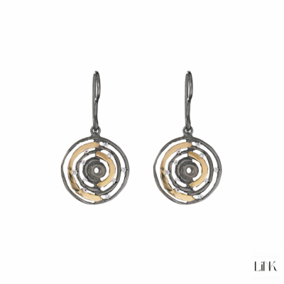 PENDIENTES PLATA925/ORO9K-20 CIRCONITAS-1.8CM-CONTO DE FADAS 1