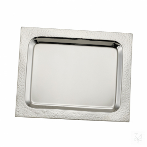 Rectangular Tray Hammered Border - 16x20cm - Mod. Cardinale 1