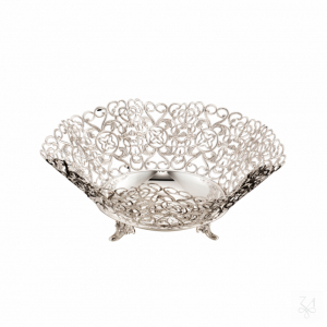 Round Bowl w/ Feet -D.-30cm - Mod. Openwork Lace 1