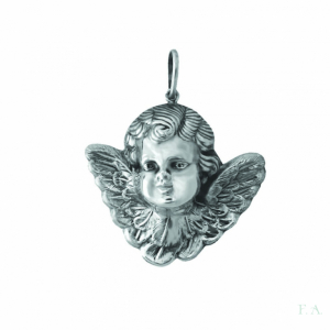 COLGANTE EN PLATA CABEZA ANGEL 1