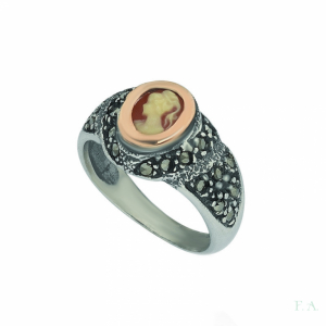 Ring FA with Marcasite - Cameo 1