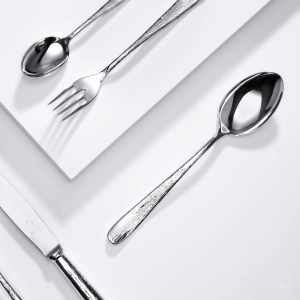 Table Spoon - Mod. Svedese - Hammered "Beat Cut" 3