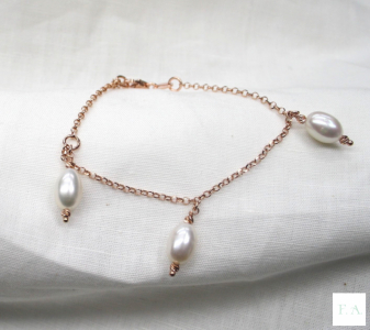 PULSERA EN PLATA C/ PERLAS 1