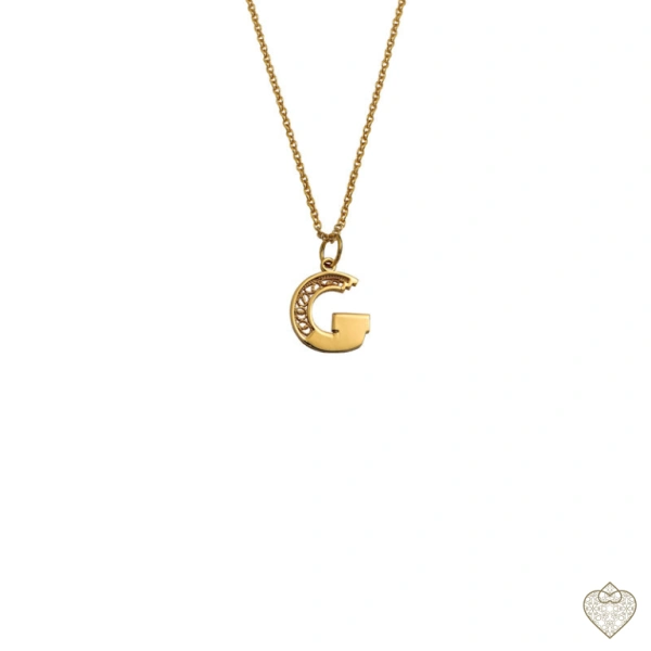 Filigree Necklace Saudade - Letter G 1
