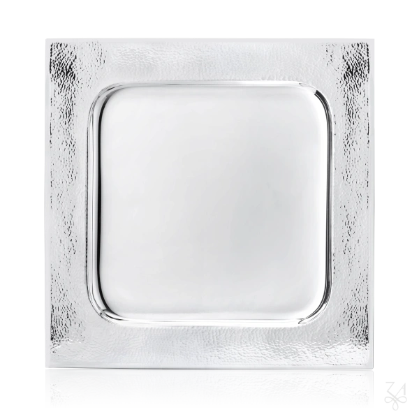 Sterling Silver Hammered Square Tray CD 42X42 CM 2