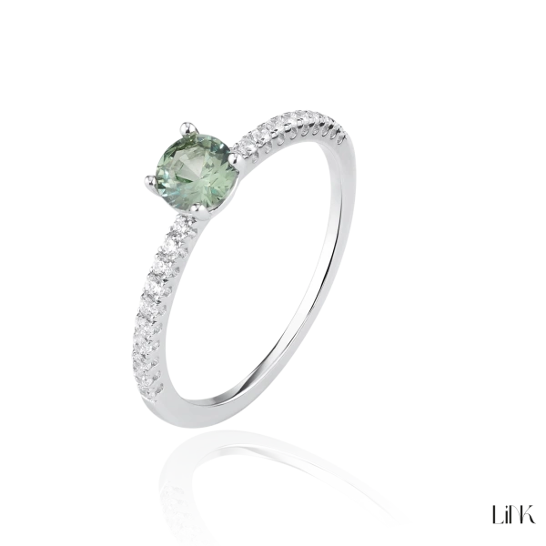 ANILLO COMPROMISO LINK CIRCONIA VERDE 2