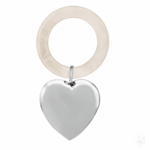 SONAJERO EN PLATA CON ARO- CORAZÓN 1