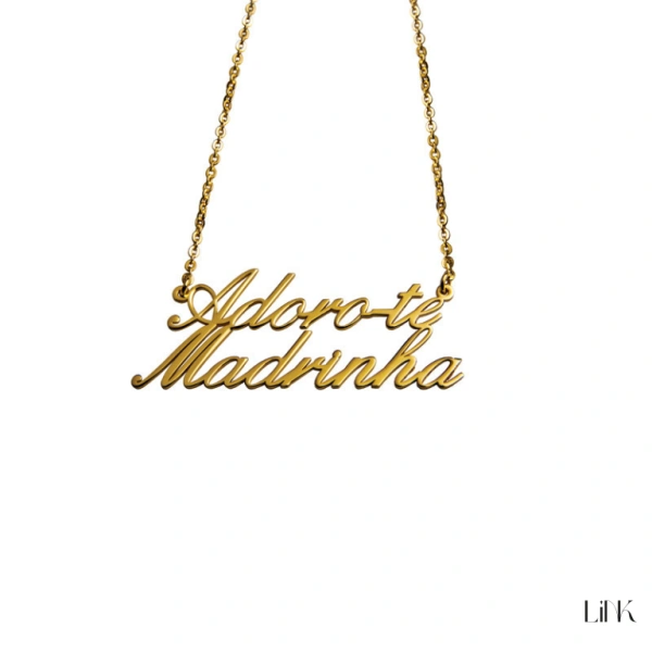 COLLAR EN PLATA DORADA C/ 2 NOMBRES PERSONALIZABLE 1