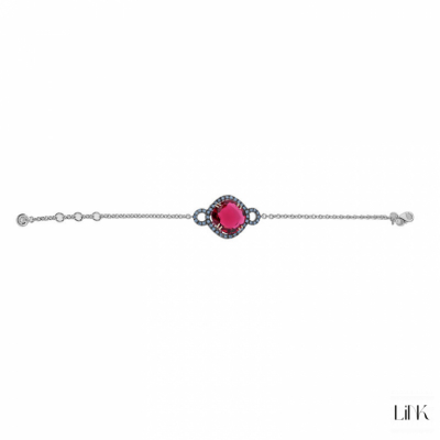 PULSERA EN PLATA925 Y ORO9K -  41 CIRCONITAS - ROMANCE 1001 1