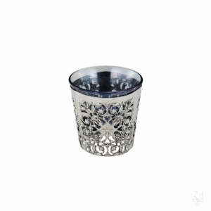 Salt Holder w/ Blue Crystal - H.-5.5cm 1