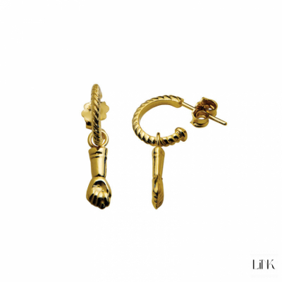 Hoops Earrings Link Bali Style - Fig 1