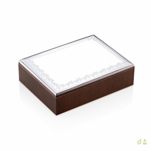 CAJA JOYERO 21X16 C/APLIC. FLORES - LISA 1