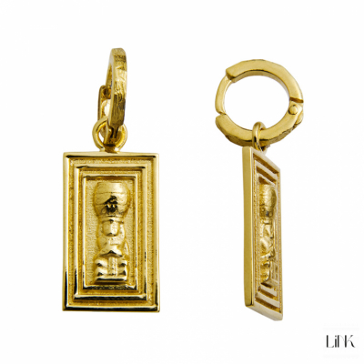 PENDIENTES LINK WORLD ENERGY STYLE DIOS INCA- DORADO 3