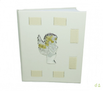 ALBUM 20X25 ANGEL CON LAZO BEIGE 1