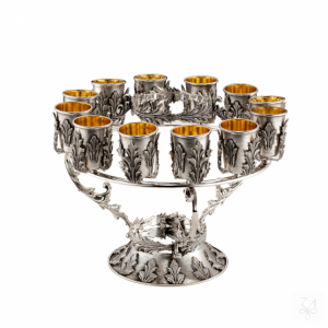 Bottle Holder w/ 12 Cups - Mod. Acanthus Leaf 1