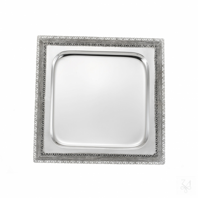 Sterling Silver Square Tray Casting Border - 40.5x40.5cm (int.28x28) 1