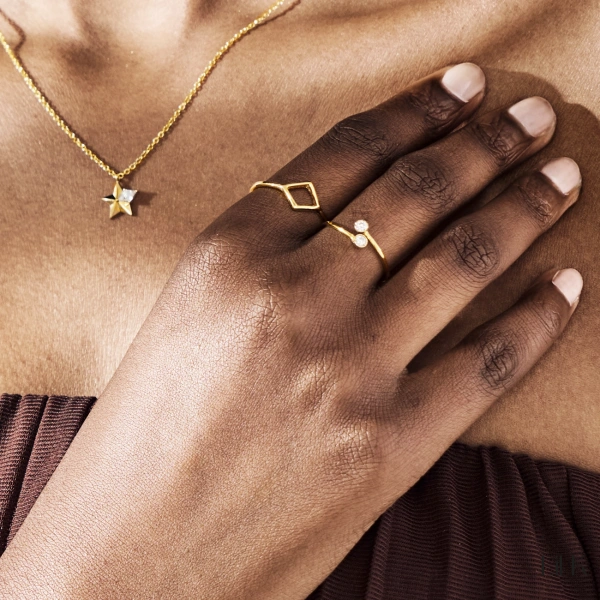 Ring Link Blogger Style Golden - Heart 2
